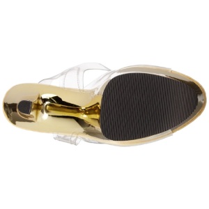Oro Trasparente 18 cm SKY-308 Plateau Tacchi Alti a Spillo