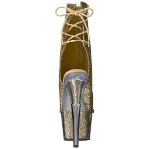Oro scintillare 18 cm ADORE-1018G stivaletti plateau suola donna