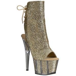 Oro scintillare 18 cm ADORE-1018G stivaletti plateau suola donna