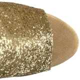 Oro scintillare 18 cm ADORE-1018G stivaletti plateau suola donna
