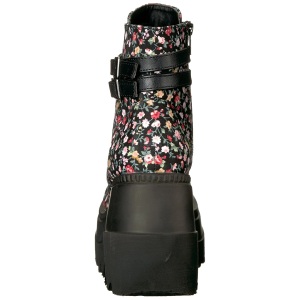 Panno di lino 11,5 cm SHAKER-52ST stivaletti gotico con zeppa alta