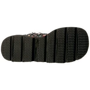 Panno di lino 11,5 cm SHAKER-52ST stivaletti gotico con zeppa alta