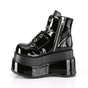 Patent 11,5 cm BEAR-104 demonia ankle boots platform black