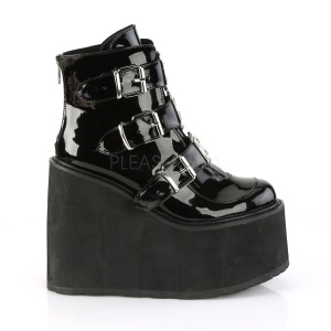 Patent 14 cm SWING-105 lolita ankle boots wedge platform