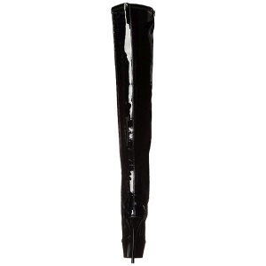 Patent 15,5 cm DELIGHT-4000 Platform Thigh High Boots