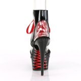 Patent 15 cm DELIGHT-600-14FH corset platform pleaser sandals