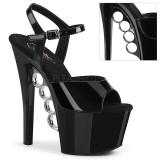 Patent 18 cm KNUCKS-709 platform pleaser high heels shoes