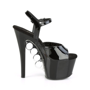 Patent 18 cm KNUCKS-709 platform pleaser high heels shoes