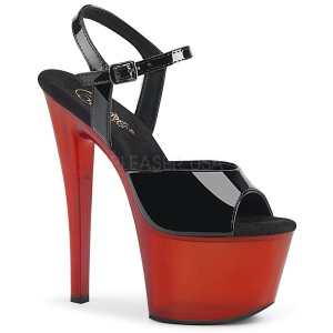 Patent 18 cm SKY-309T platform pleaser sandals