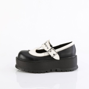 Patent 5 cm SLACKER-23 alternative shoes platform black