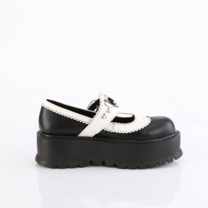 Patent 5 cm SLACKER-23 alternative shoes platform black
