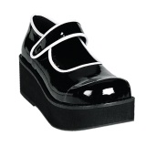 Patent 6 cm SPRITE-01 emo platform maryjane shoes with buckles