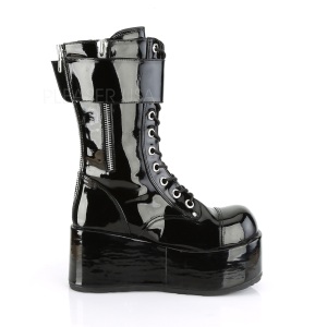 Patent 9,5 cm PETROL-150 demonia boots - unisex platform boots