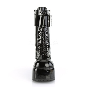 Patent 9,5 cm PETROL-150 demonia boots - unisex platform boots