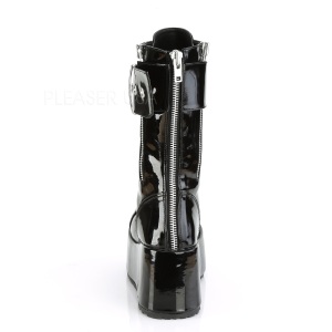 Patent 9,5 cm PETROL-150 demonia boots - unisex platform boots