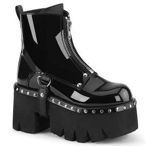 Patent 9 cm ASHES-100 demonia ankle boots platform