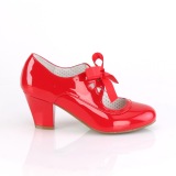 Patent Red 6,5 cm WIGGLE-32 retro vintage cuben heels maryjane pumps