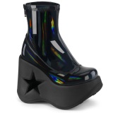 Patent emo 11,5 cm DYNAMITE-100 wedge ankle boots platform black