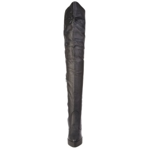 Pelle 13,5 cm INDULGE-3011 plateau suola stivali alti lunghi
