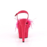 Pink 18 cm ADORE-709F sandalo tacco alto con piume exotic pole