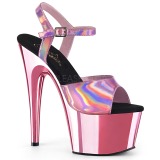 Pink 18 cm ADORE-709HGCH Hologram platform high heels shoes