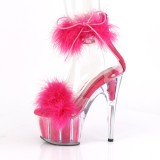 Pink 18 cm ADORE-724F sandalo tacco alto con piume exotic pole