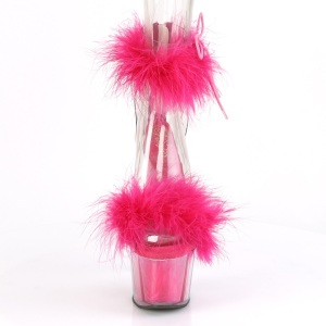 Pink 18 cm ADORE-724F sandalo tacco alto con piume exotic pole