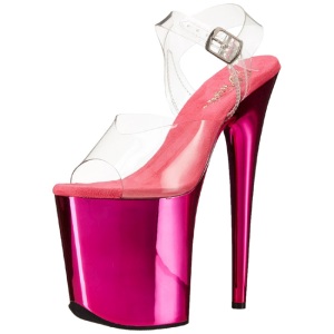 Pink 20 cm FLAMINGO-808 Cromo Plateau Tacchi Alti
