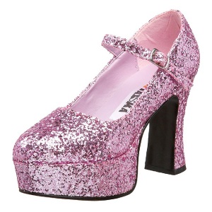 Pink Glitter 11 cm MARYJANE-50G Platform Pumps Mary Jane