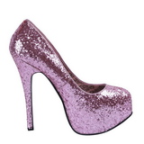 Pink Glitter 14,5 cm Burlesque BORDELLO TEEZE-06G Platform Pumps