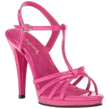 Pink Shiny 12 cm FLAIR-420 Womens High Heel Sandals