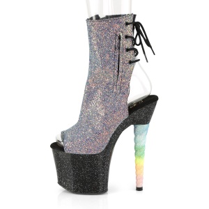 Pink glitter 18 cm UNICORN-1018G Pole dancing ankle boots