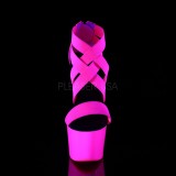 Pink neon 18 cm Pleaser ADORE-769UV Pole dancing high heels shoes