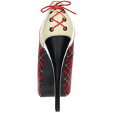Plaid Pattern 14,5 cm Burlesque TEEZE-26 Womens Shoes with High Heels