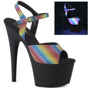 Plateau arcobaleno 18 cm ADORE-709REFL-02 scarpe da pole dance
