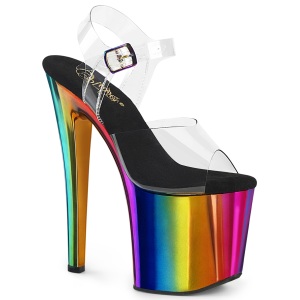 Platform rainbow 19 cm ENCHANT-708RC Pole dancing high heels