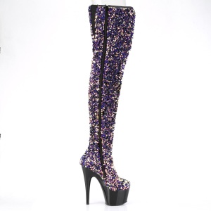 Porpora Lustrini 20 cm ADORE-3020 stivali overknee piattaforma exotic pole