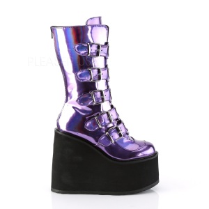 Porpora Ologramma 14 cm SWING-230 stivali cyberpunk con plateau