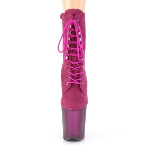 Porpora Scamosciati 20 cm FLAMINGO-1020FST stivaletti piattaforma exotic pole