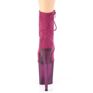 Porpora Scamosciati 20 cm FLAMINGO-1020FST stivaletti piattaforma exotic pole