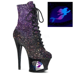 Porpora scintillare 18 cm MOON-1020MER stivaletti da pole dance