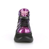 Purple Leatherette 7,5 cm NEPTUNE-100 Platform Mens Gothic Shoes