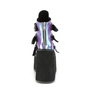 Purple glitter 14 cm SWING-105 lolita ankle boots wedge platform