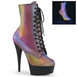 Rainbow 15 cm DELIGHT-1020REFL pole dance ankle boots