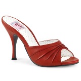 Red 10,5 cm MONROE-01 Pinup Mules Shoes