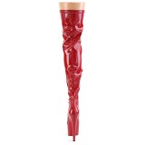 Red 18 cm ADORE-3000HWR Hologram exotic pole dance overknee boots