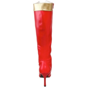 Red 9,5 cm WONDER-130 Women Knee High Boots