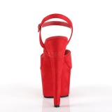 Red Leatherette 18 cm ADORE-709FS high heeled sandals