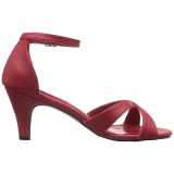 Red Leatherette 7,5 cm DIVINE-435 big size sandals womens