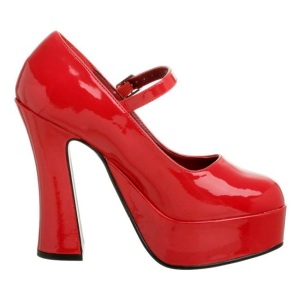 Red Shiny 13 cm DOLLY-50 High Heel Pumps for Men